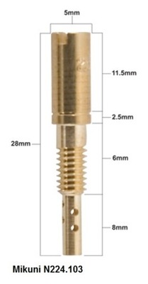 PROX ФОРСУНКА WOLNYCH ОБОРОТОВ MIKUNI ТИП N224.103 ДИАМЕТР #32,5 ( 1 ШТ. )