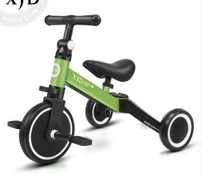 Rower trójkołowy dla dzieci Zielony XJD 1-3 lat 3w1