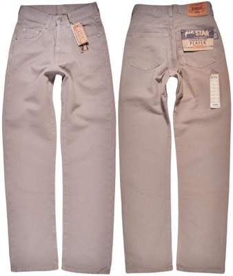 BIG STAR spodnie GRAY jeans straight PLAYER W26 L32