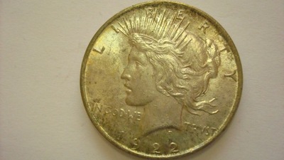 USA 1 Peace Dolar 1922 srebro