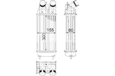 MAHLE ИНТЕРКУЛЕР РАДИАТОР ВОЗДУХА DOLOTOWEGO DS DS 3 CITROEN C3