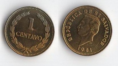 SALWADOR 1981 1 CENTAVO