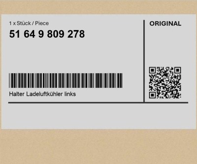 Кронштейн радиатора pow.doładow. левый mini paceman r61 countryman r60 фото №1