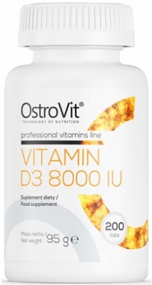 OstroVit Witamina D3 8000 IU 200 tabs ODPORNOŚĆ