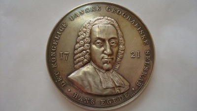 Medal 1932 Grenlandia Dania Hans Edege srebro165g