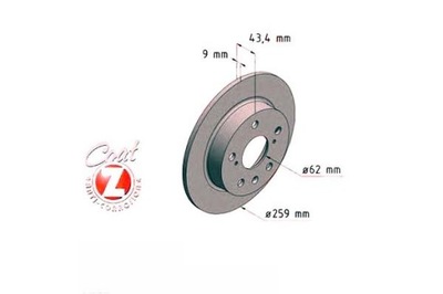 ZIMMERMANN ДИСКИ ТОРМОЗНЫЕ ТОРМОЗНЫЕ 2 ШТУКИ SUZUKI SX4 S-CROS