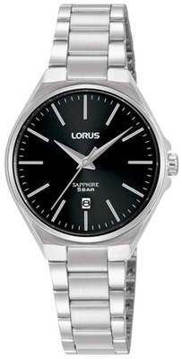 SREBRNY ZEGAREK DAMSKI LORUS RJ265BX9 GRAWER 24h