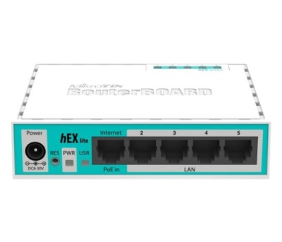 Router MikroTik hEX lite RB750r2 (1xWAN 4xLAN) PoE in