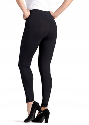 CZARNE DŁUGIE 48/50 1H5G37 BONPRIX LEGGINSY