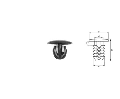 Fiat albea 178 02 - 05 кліпса накладки фото №1