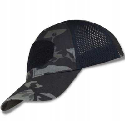 Czapka z Daszkiem Baseballówka Camo Mesh MC Black