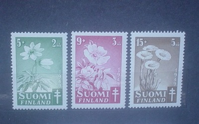 seria Mi 365 - 367 ** FINLANDIA KWIATY