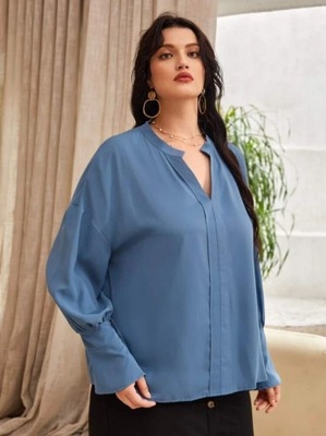 SHEIN NIEBIESKA LUŹNA KOSZULA (4XL)