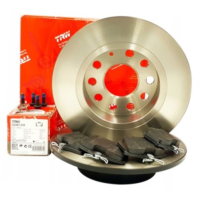 Seat toledo iii 1.9 2.0 tdi гальмівні диски гальмівні колодки trw задня фото №1