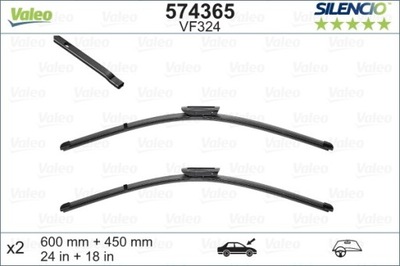 LIMPIAPARABRISAS ESCOBILLAS 600/450MM RENAULT MEGANE 03-/15- VAL574365  