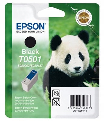 TUSZ ORYGINAŁ EPSON T0501 S020093 S020187 CZARNY