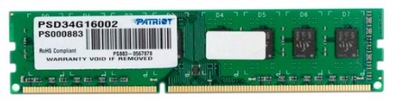 Pamięć DDR3 PATRIOT 4GB 1600MHz CL11 PSD34G16002