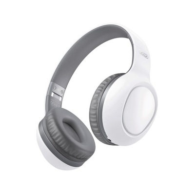 Słuchawki bezprzewodowe nauszne Bluetooth XO BE35 biało-szare z mikrofonem