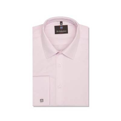 Koszula MĘSKA różowa na spinkę custom classic 46
