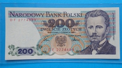 200 zł 1986, DF 2774689,stan UNC