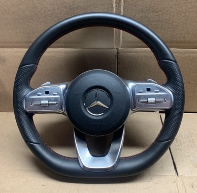 MERCEDES E W213 B W247 G-KL W463 RESTYLING VOLANTE CUERO ALETAS AIRBAG AMG  