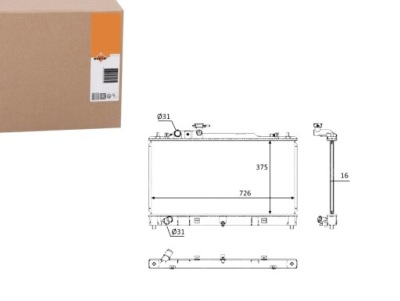Nrf 58393 радиатор, система охлаждение двигателя фото №1