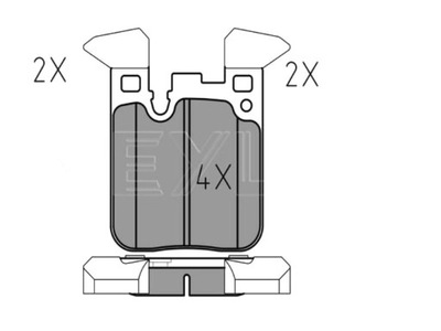 КОЛОДКИ ГАЛЬМІВНІ MEYLE ЗАД BMW F20/21 F30 F32 13-