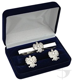 Komplet spinek - orzełek srebrny