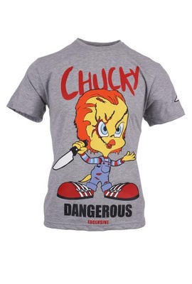 T-SHIRT SZARY MĘSKI KOSZULKA CHUCKY TWEETY LATO S