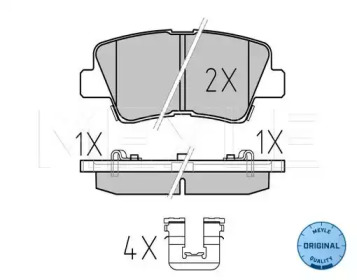 КОЛОДКИ ТОРМОЗНЫЕ KIA HYUNDAI MEYLE