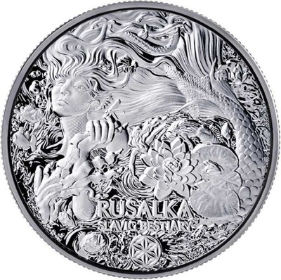 Cameroon 2022 - Slavic Bestiary - Rusalka Ag999 1oz