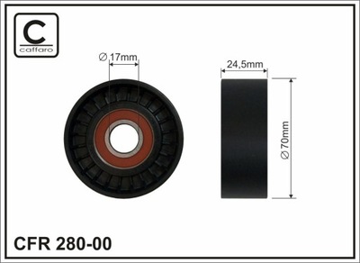 CAFFARO 280-00 ROLLO NAPINACZA, CORREA DE CUÑA MULTICOSTAL  