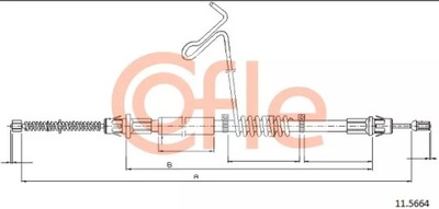 ТРОС H-CA PR FORD TRANSIT 03-06 FWD