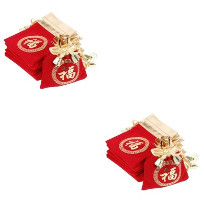 Małe torby na prezenty Woreczki na biżuterię Nowy Rok Szczęście