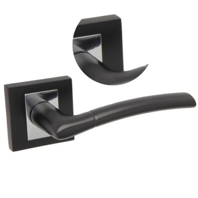 KLAMKA DO DRZWI WEWNĘTRZNYCH PORTO CZARNY CHROM