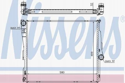 NISSENS 60803A CHLODNICA, SISTEMA DE REFRIGERACIÓN DEL MOTOR  