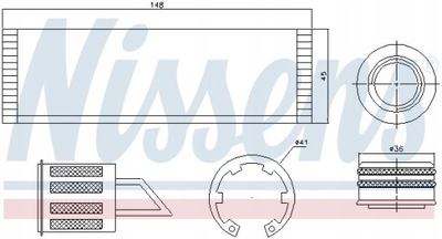 Осушитель кондиционера vw nissens 95515 фото №1