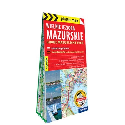 WIELKIE JEZIORA MAZURSKIE FOLIOWANA MAPA...