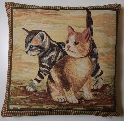 włoska gobelinowa poduszka poszewka kot koty