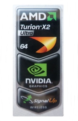 Naklejka AMD TURION ULTRA nVidia 18x44 mm 010