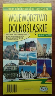 WOJEWÓDZTWO DOLNOŚLĄSKIE mapa adm.-turystyczna