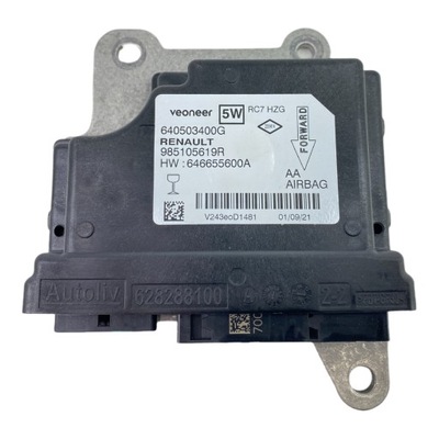 Модуль датчик подушка безопасности renault koleos ii 985105619r фото №1