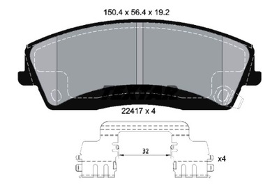 TEXTAR TRINKELĖS STABDŽIŲ PRIEK. CHRYSLER 300C DODGE CHALLENGER CHARGER 