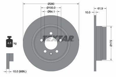 92103500 DISCO DE FRENADO ROVER 75  