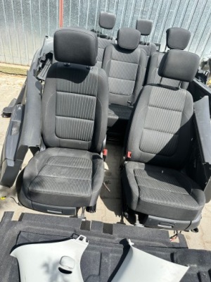 Sharan 7n рестайлинг  сиденья 7 человек 3 ряд обивка ремни комплект подогрев фото №1
