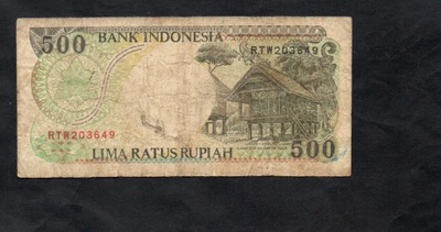 BANKNOT INDONEZJA -- 500 rupiah -- 1992 rok