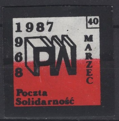 SOLIDARNOŚĆ - POCZTA SOLIDARNOŚĆ 1987 ROK MARZEC '68