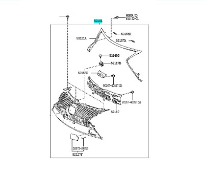Org!! решітка впуск решітка радіатора решітка радіатора lexus rc 2015- фото №1