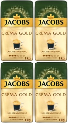 4 x Jacobs EXPERTEN CREMA GOLD kawa ziarnista 1kg