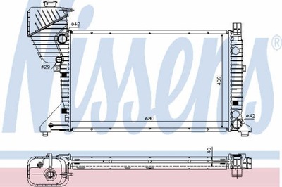 RADUADOR DE AGUA NISSENS 62519A  